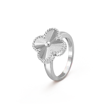 Nhẫn Vancleef Hoa Phay Vàng Trắng 0