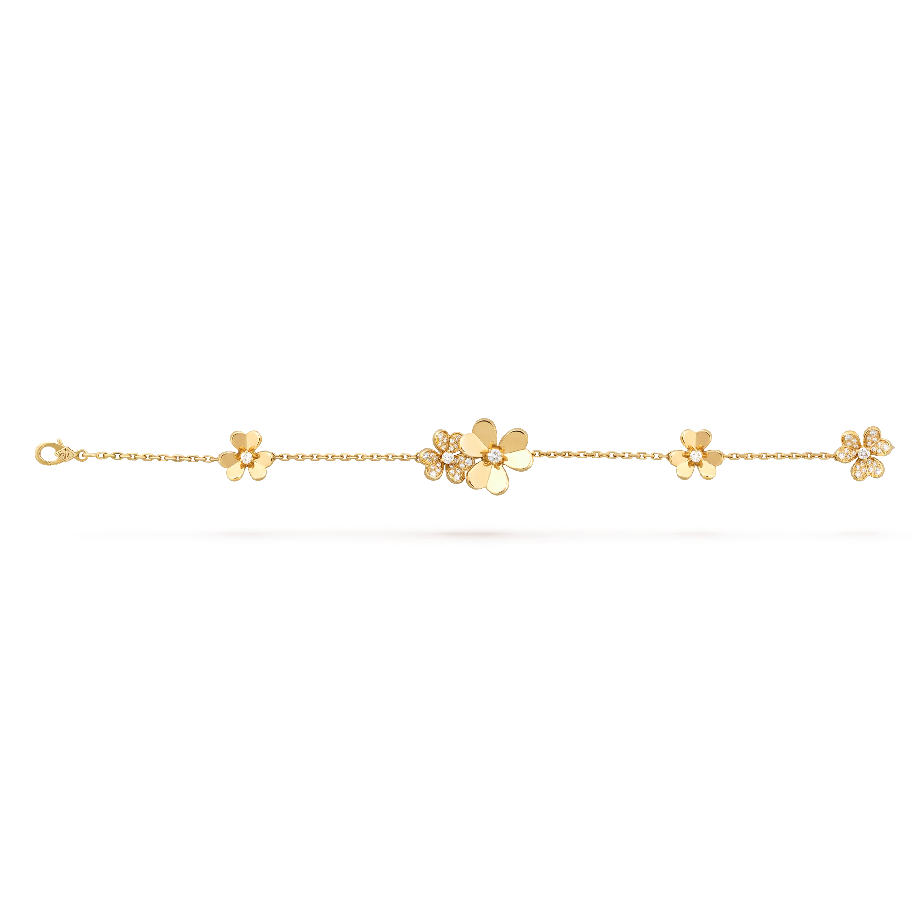 Lắc tay Vancleef 5 bông hoa cỏ 3 lá Frivole 0