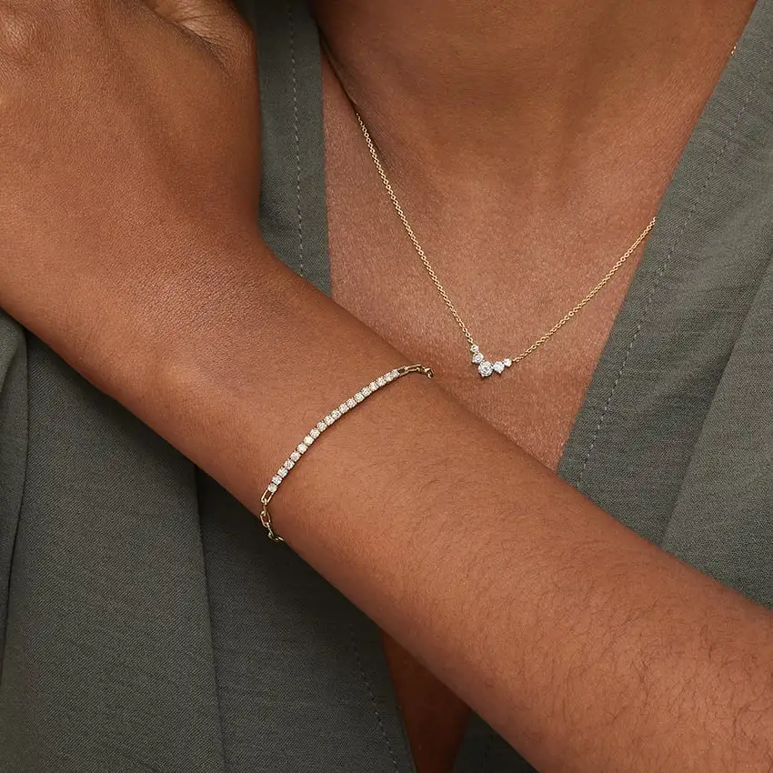 Vòng Tay Quần Vợt Kim Cương Paperclip  (1/2 ct. tw .) 1