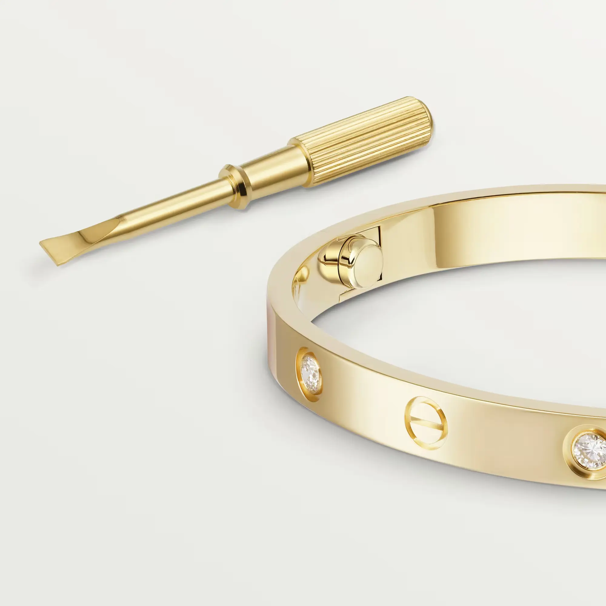Lắc tay Tình yêu Nam, 4 Kim Cương - Cartier - J2310992 5