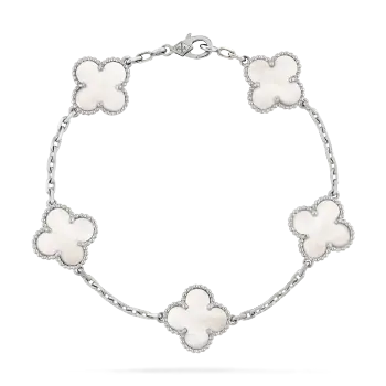 Lắc tay Vancleef Đá Trắng