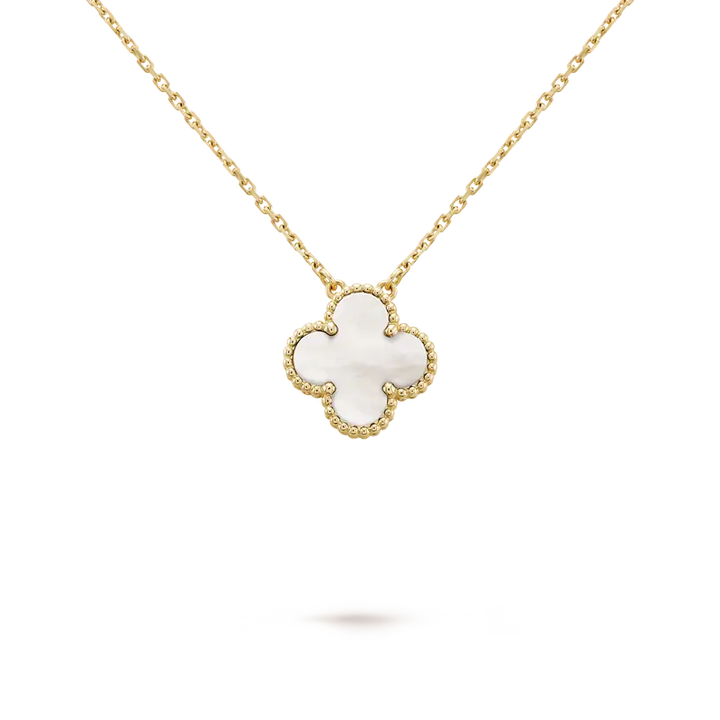 Dây chuyền Vancleef Đá Trắng 9 12 15mm