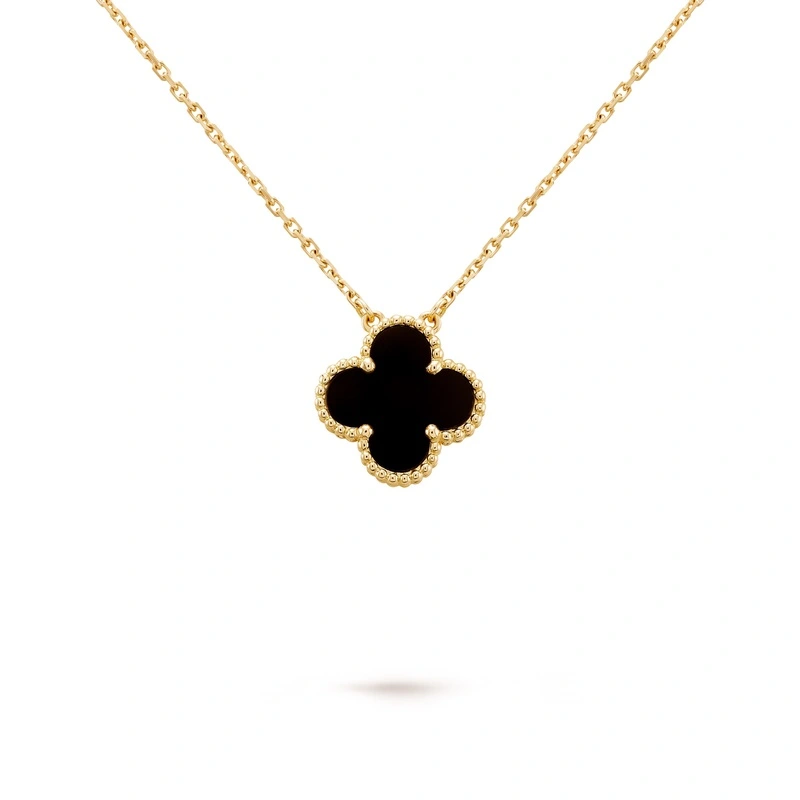 Dây chuyền Vancleef Đá Đen 9 12 15mm