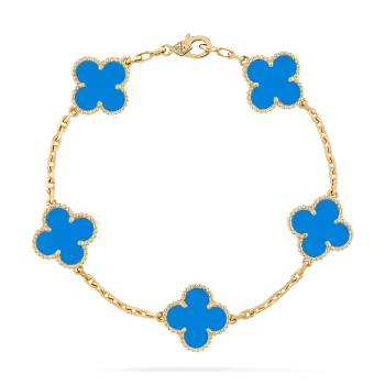 Lắc tay Vancleef Đá Xanh Dương