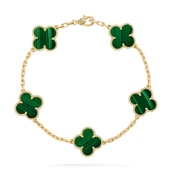 Lắc tay Vancleef Đá Xanh Lá