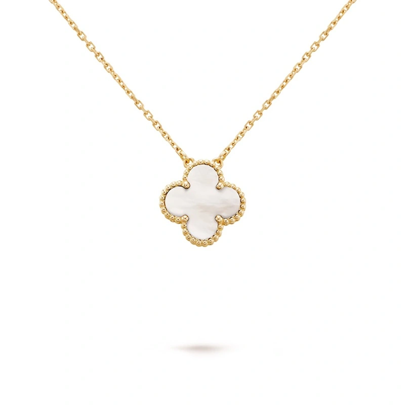 Dây chuyền Van Đá Trắng 15mm - Van Cleef & Arpels